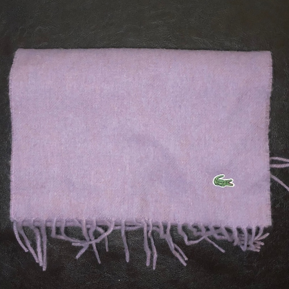 Lacoste Purple Cashmere Scarf